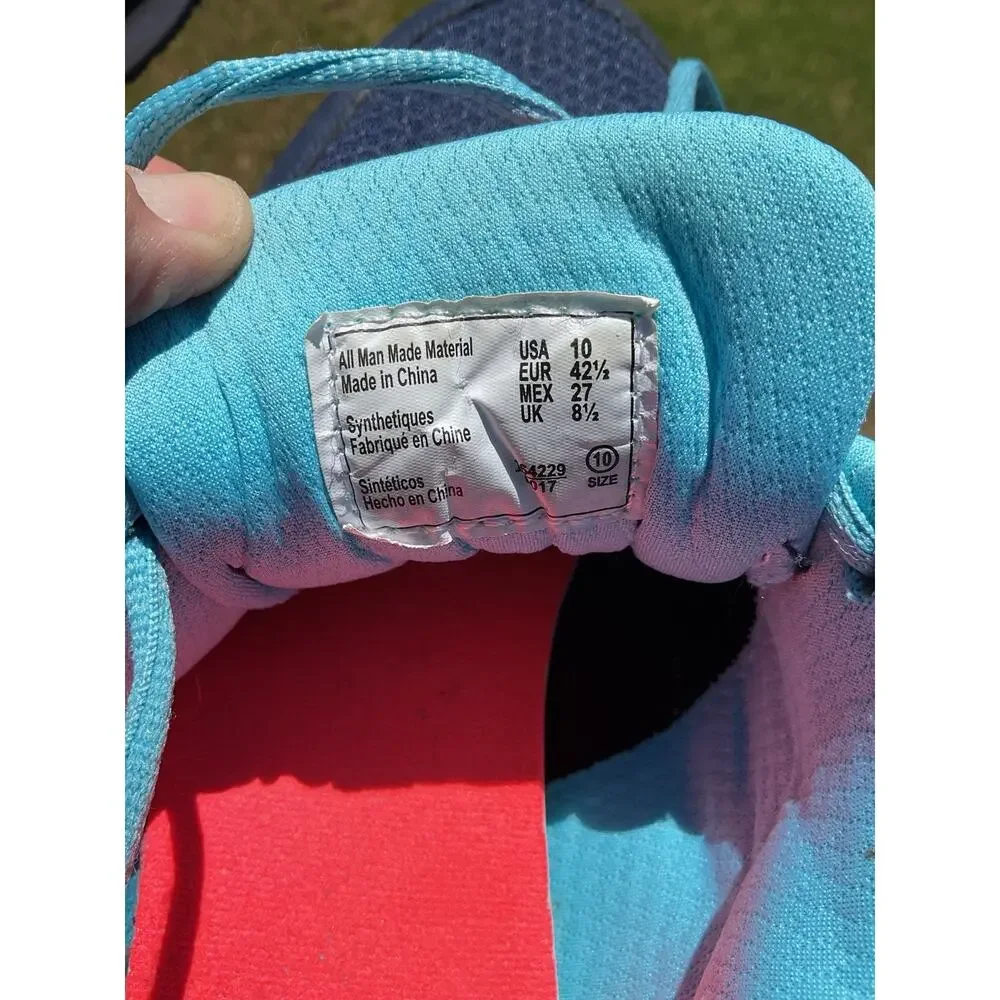 Kangaroos Women's Vintage Shoes Size 10 Blue Orange Zip Pocket Pass